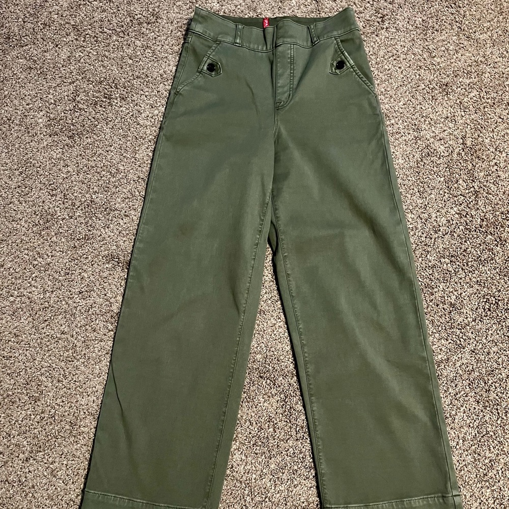 Spanx olive green wide leg pants!